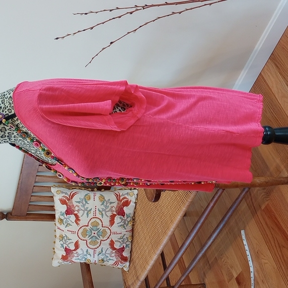 FREE W BUNDLE Derek Heart Plus Short Sleeve T Shirt  Raspberry 2X, 100% Rayon - Picture 2 of 8